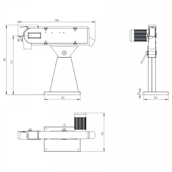 Ленточный шлифовальный станок Heden SF-150